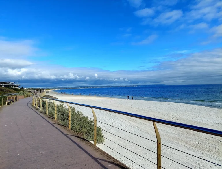 beach walking road