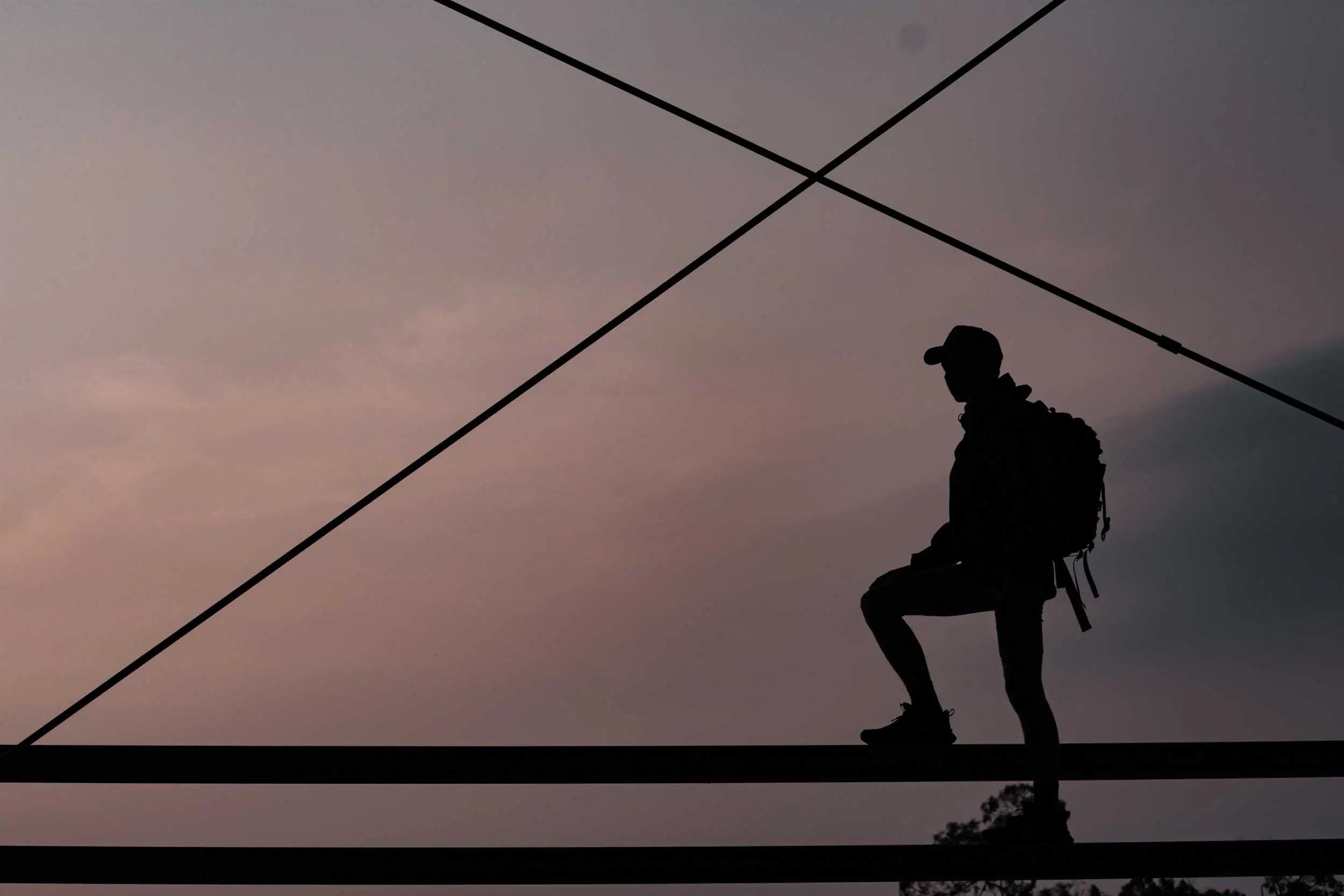 guy on bridge